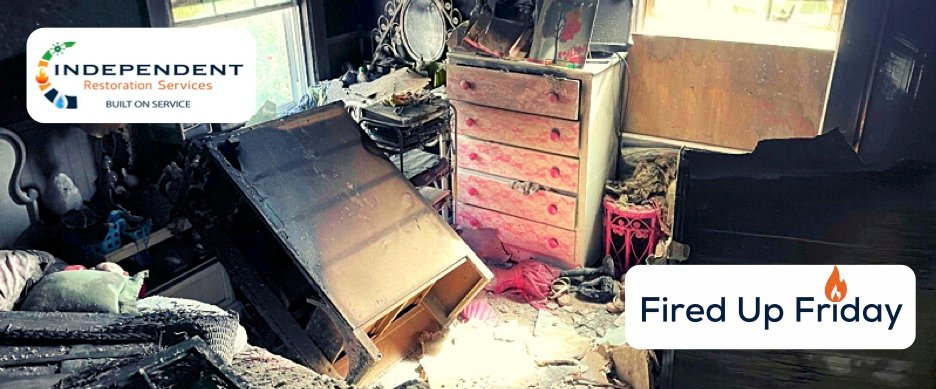 A child's bedroom after a devastating fire started by a hover board - Independent Restoration Services - Built On Service